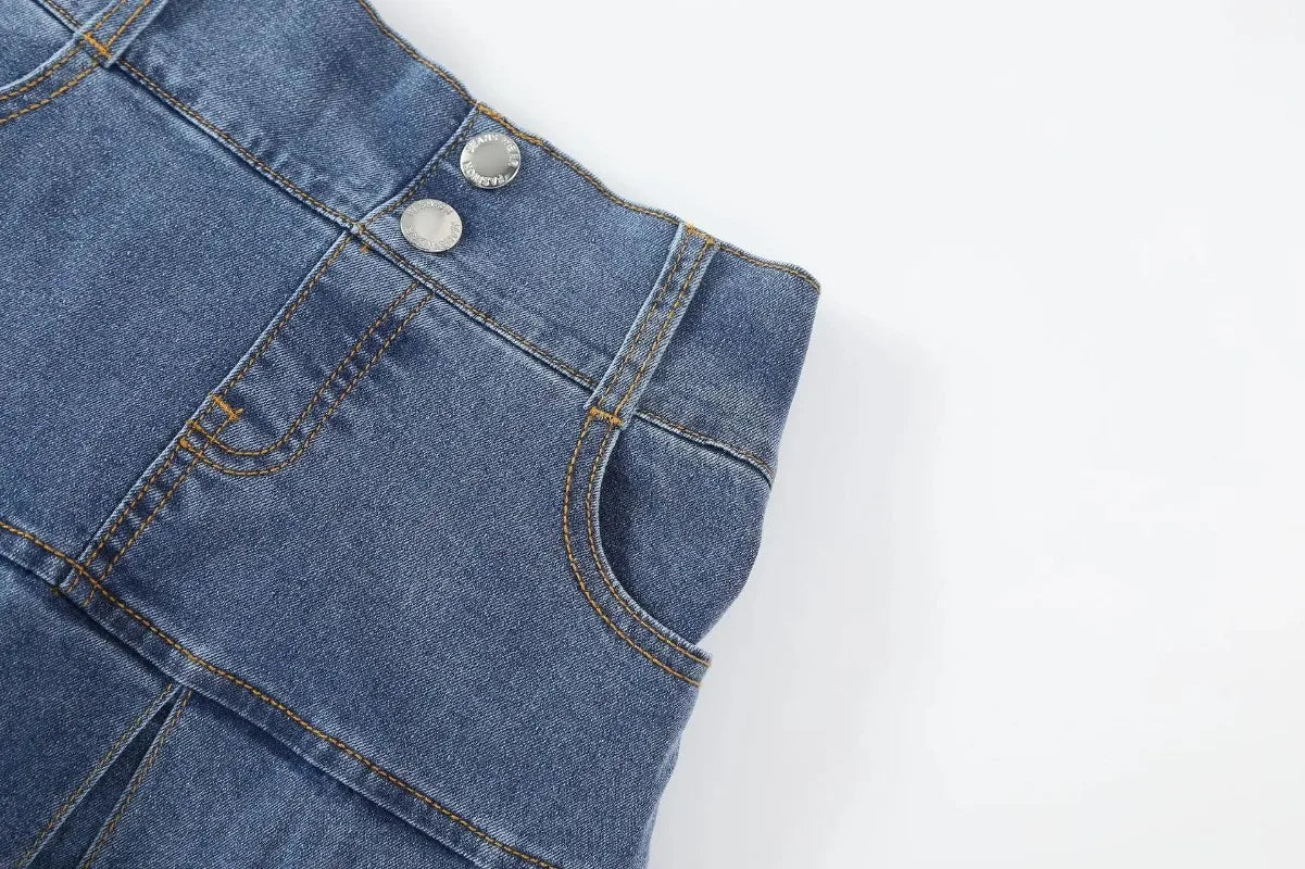Baby Kids Denim Skirt Summer Fashion Casual All-match Blue A-line Skirt for Girls Elastic Waist Teen school Children Dance Skirt