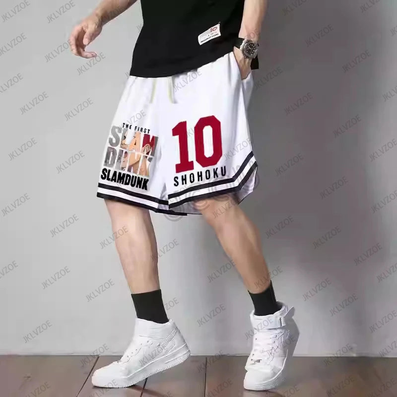 Summer 3D Anime Slam Dunk Print Men Baskerball Short Pants Jersey Casual Beach Fitness Fashion Sports Training Kid/Adult Shorts