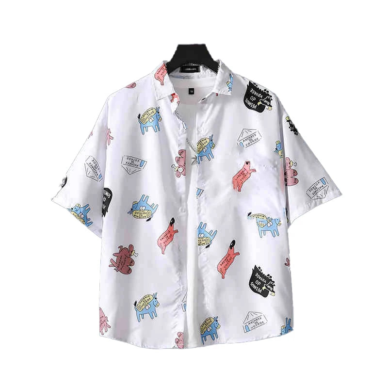 Simple Men's Shirts 3d Patchwork Printing Coconut Tree Men's Clothing Street Designer Short Sleeved Beach Party Hawaiian Shirts