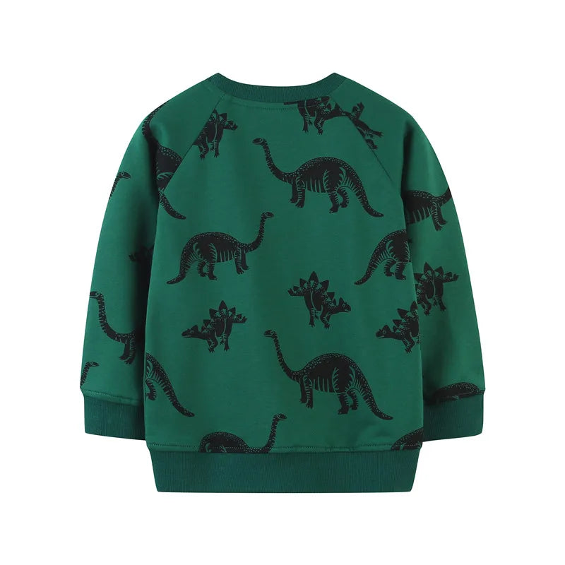 Jumping Meters 2-7T Boys Girls Sweatshirts Dinosaurs Long Sleeve Children's Clothing Animals Baby Hooded Shirts