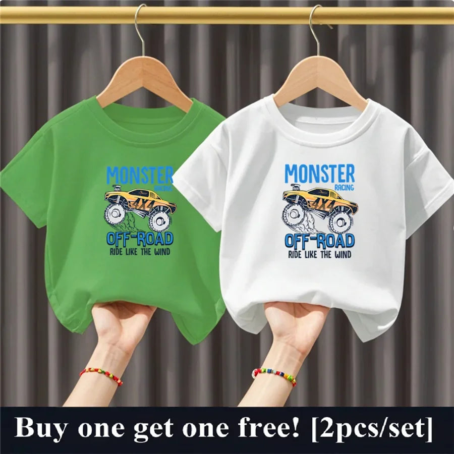 2025 Fashion Boys Summer Cotton T-Shirt Set 2pcs Short Sleeve New York City Print Kids Tees Top