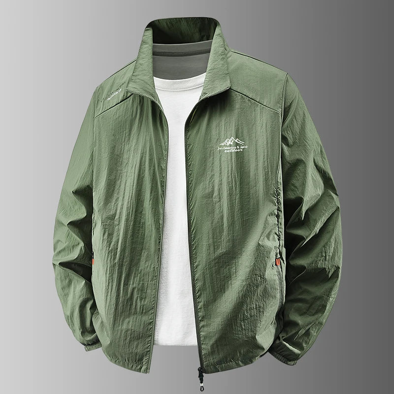 Summer Men's Sun Protection Casual Breathable Sports Windproof Water Resistant Ultrathin Jacket Outdoor Fishing Skin Clothing