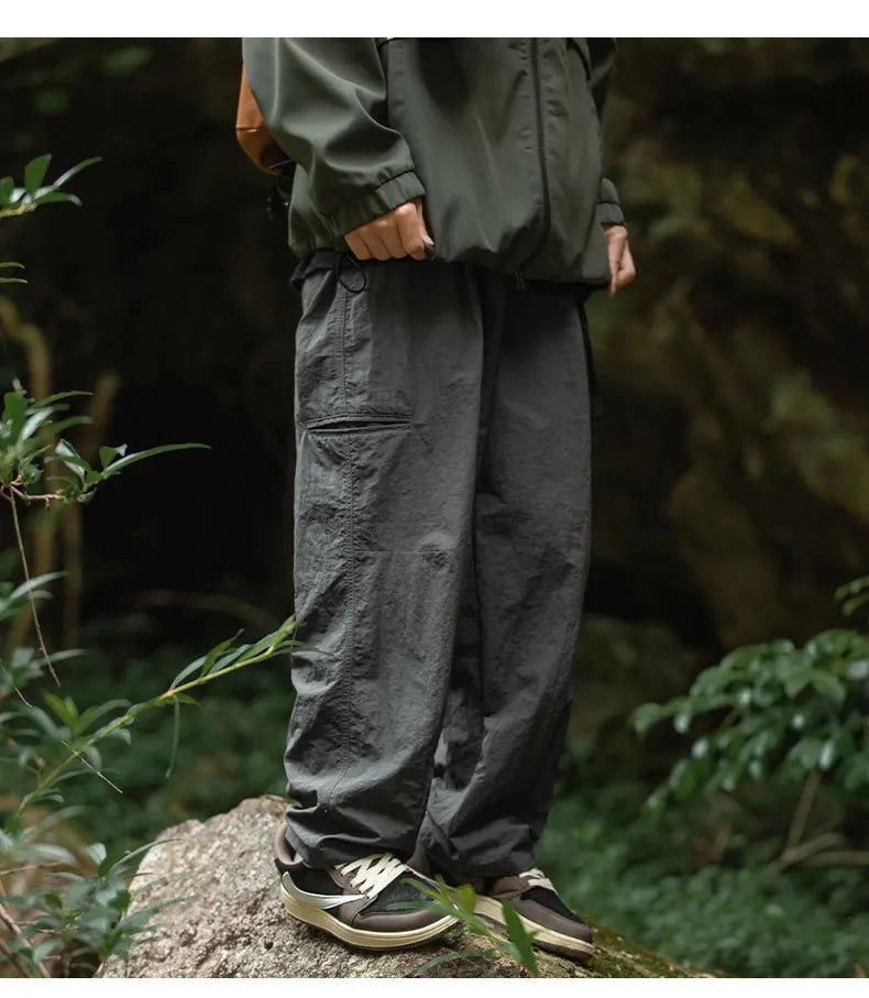 TFETTERS Autumn Cargo Pants Men 2025 100% Nylon Safari Style Solid Double Side Pockets Men Pants Outdoors Tourism Men Clothes