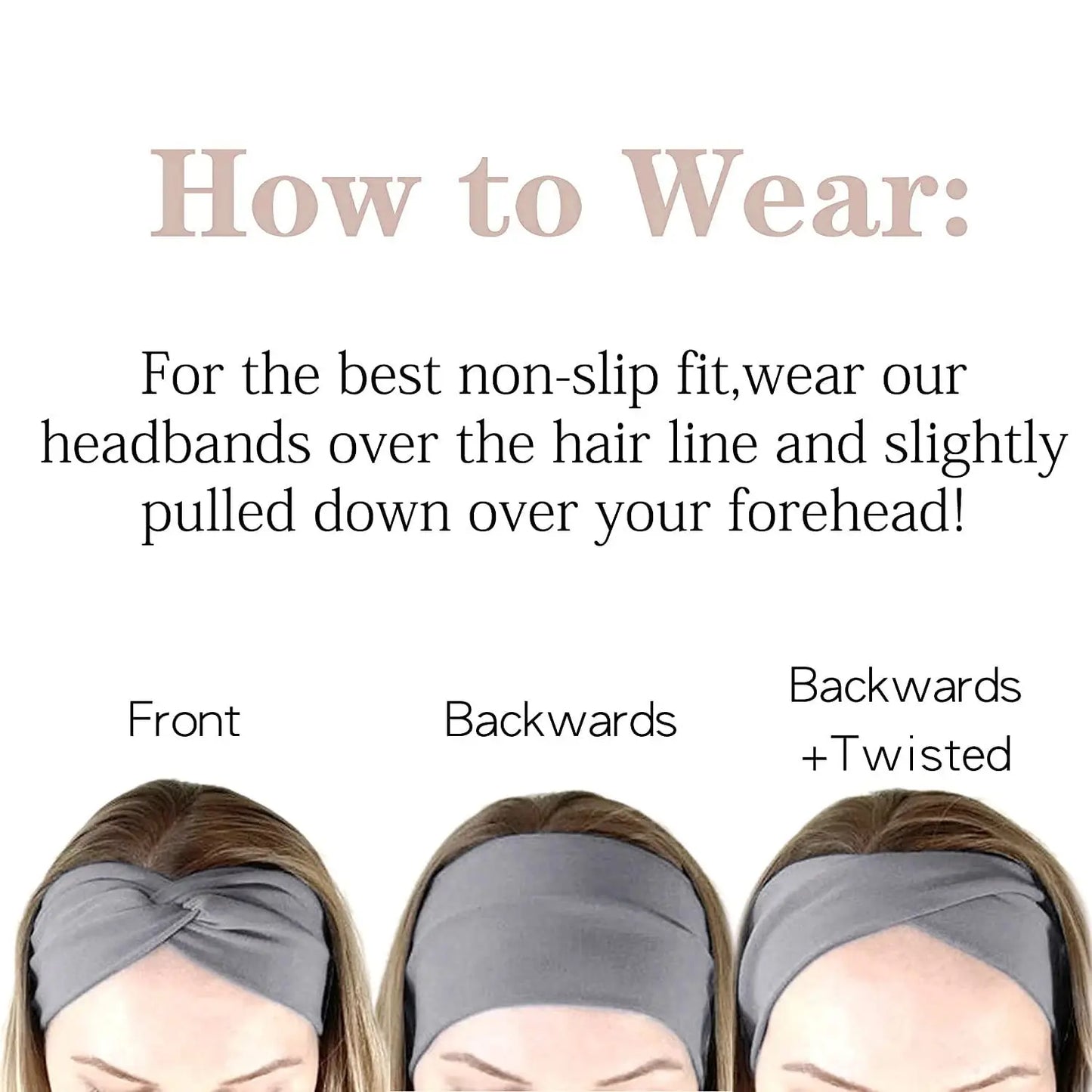 Pilates Elastic Hair Bands Yoga Headband Running Cycling Sweatband Turban Makeup Hair Hoop Makeup Headwrap Women