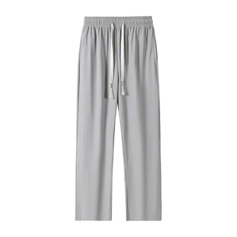 Extra Long 120cm Lce Silk Men's Pants Summer Thin 190 Tall Straight Leg Pants Men's Extended 115 Large Men's Pants