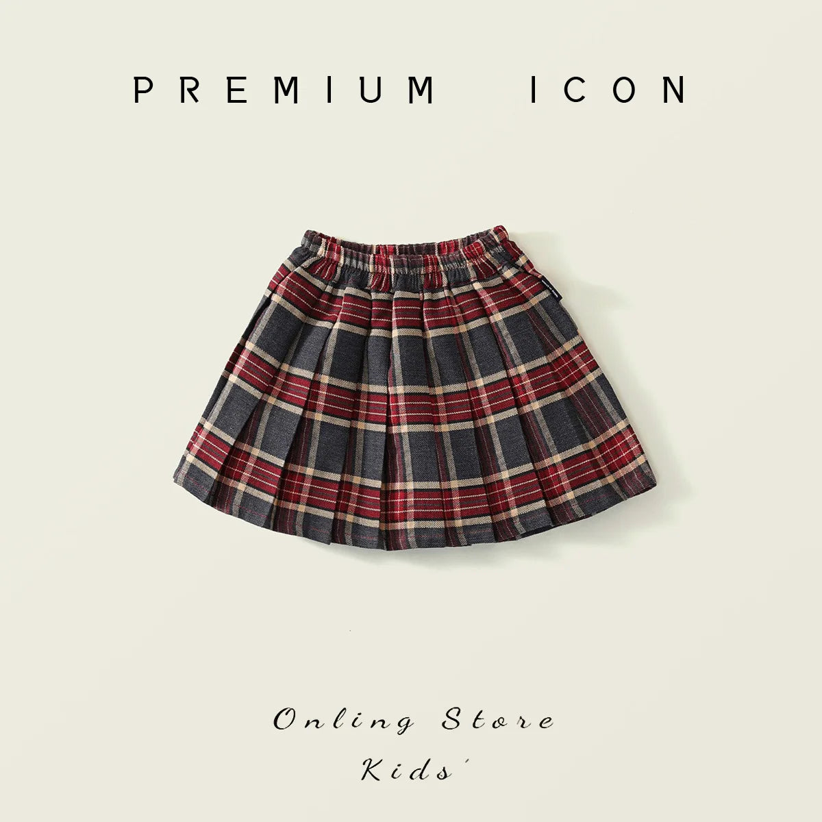Summer Children Girls Pleated Skirts Elastic Waist Infant Babys Girls Skirts British Style Kids Girls Dress Casual Belle Skirts
