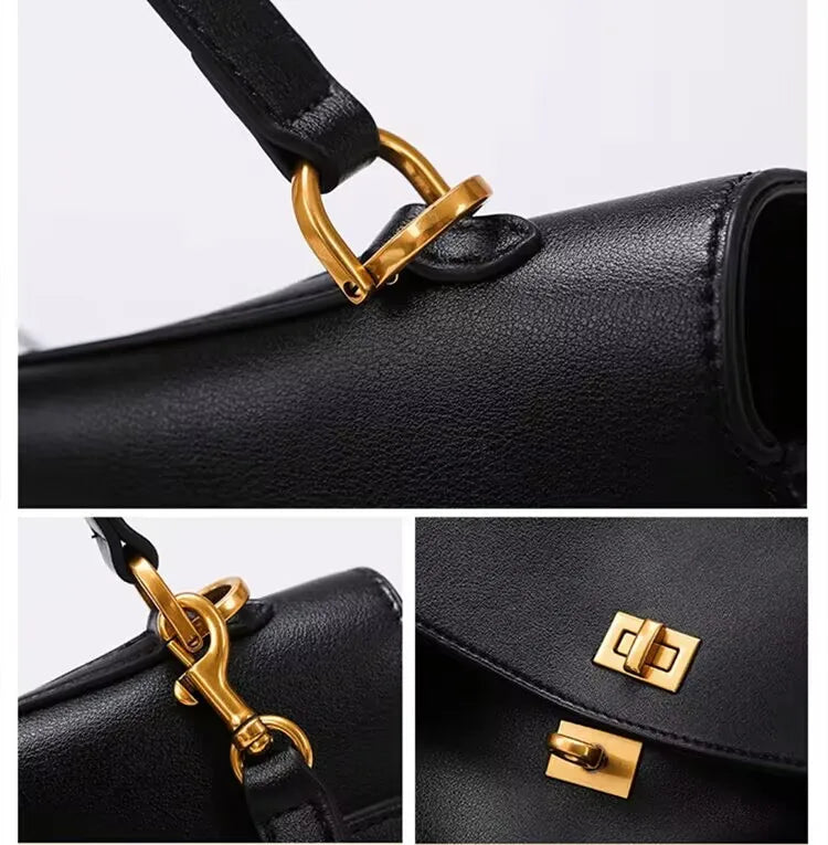 Woman Bags 2025 Luxury Brand Rodeo Spring Autumn Genuine Leather Women Totes Commute Gold Buckle Women Shoulder HandBags