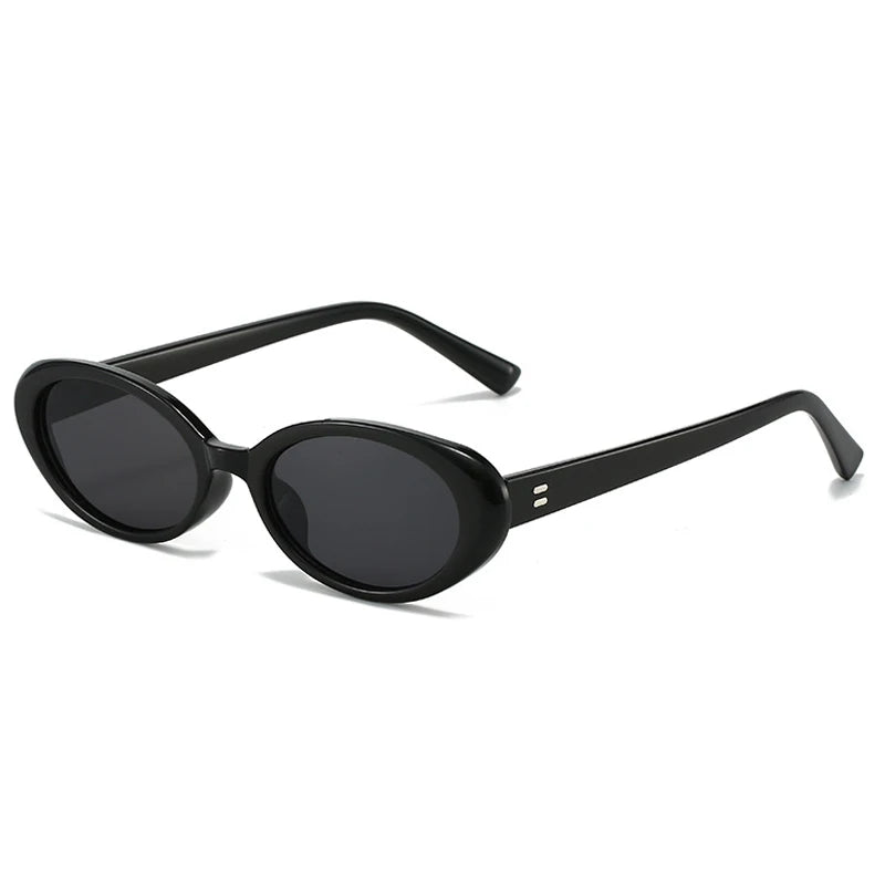 Retro Vintage Oval Sunglasses Woman 2024 Brand Designer Round Sun Glasses Men UV400 Punk Style Luxury Eyewear Female Oculus