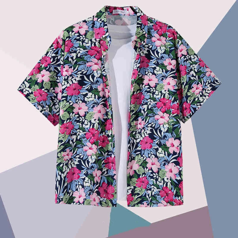 Simple Men's Shirts 3d Patchwork Printing Coconut Tree Men's Clothing Street Designer Short Sleeved Beach Party Hawaiian Shirts