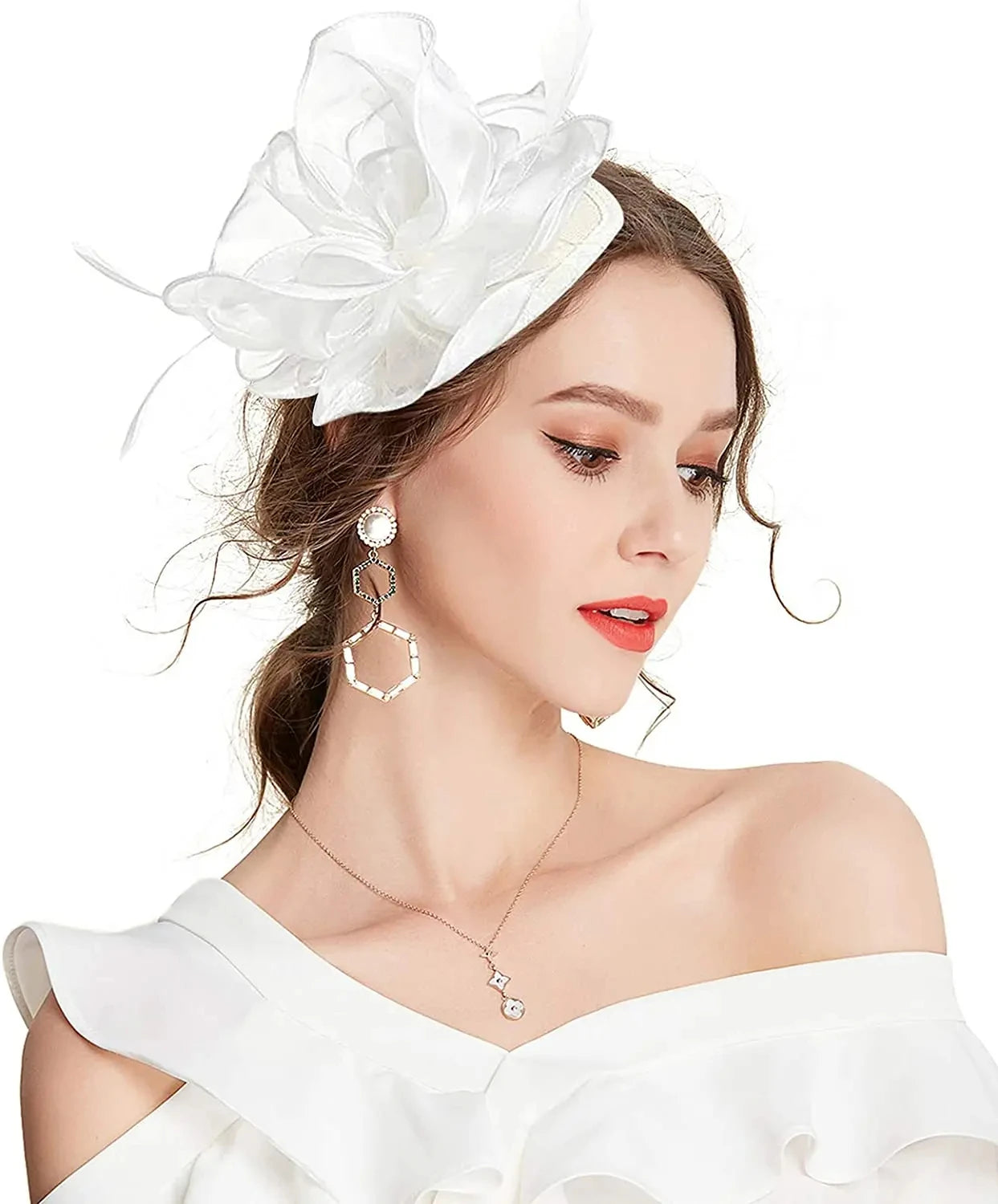 Facinators Hats for Women Headwear Cocktail Tea Party Kentucky Derby Hat Weeding Hair Accessories Feather Church Hairbands New