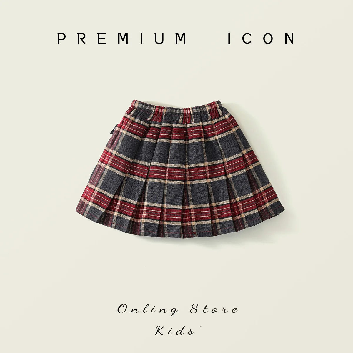 Summer Children Girls Pleated Skirts Elastic Waist Infant Babys Girls Skirts British Style Kids Girls Dress Casual Belle Skirts
