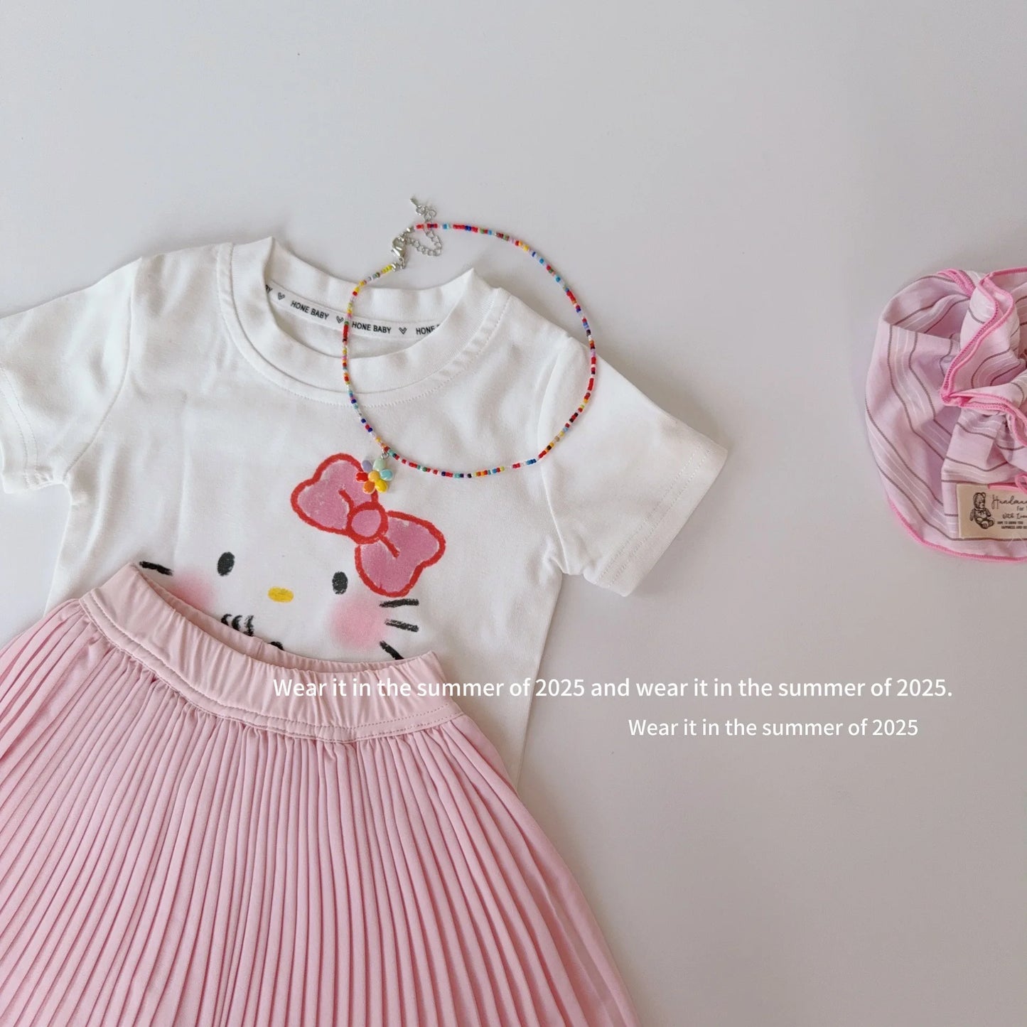 2025 Summer New Sweet Girls Shark Skin Yoga Skirt Kids High Waisted Tennis Skirt Baby Girl Solid Pleated Skirt Children Clothes