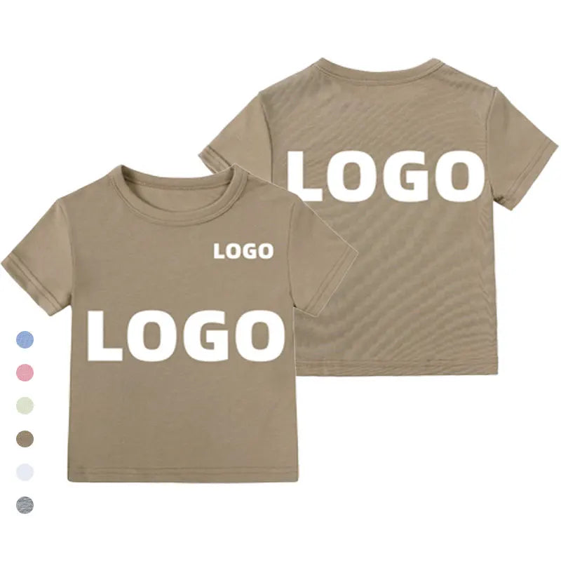 2025 Summer Breathable Kids Boy Girl T-Shirts Clothes Modal Solid Short Sleeve Tops For Infant Baby Tees Children's Clothing
