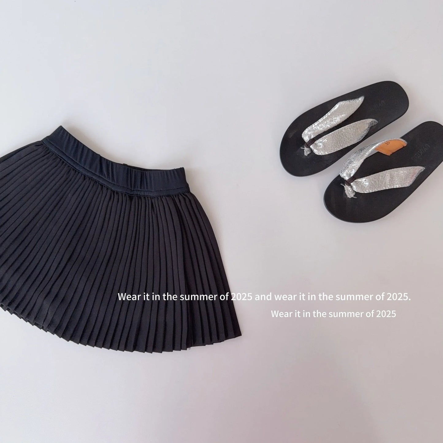 2025 Summer New Sweet Girls Shark Skin Yoga Skirt Kids High Waisted Tennis Skirt Baby Girl Solid Pleated Skirt Children Clothes