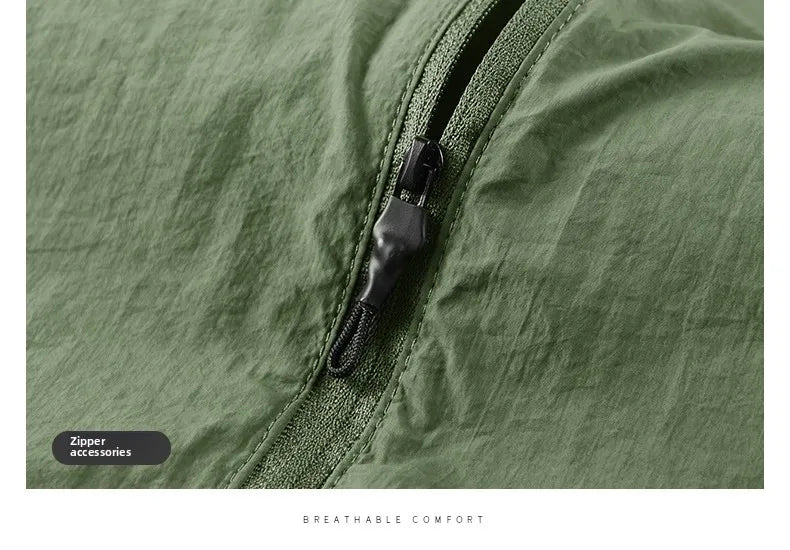 2025 sunscreen clothing men's summer jacket thin breathable fishing skin suit men's sunscreen clothing