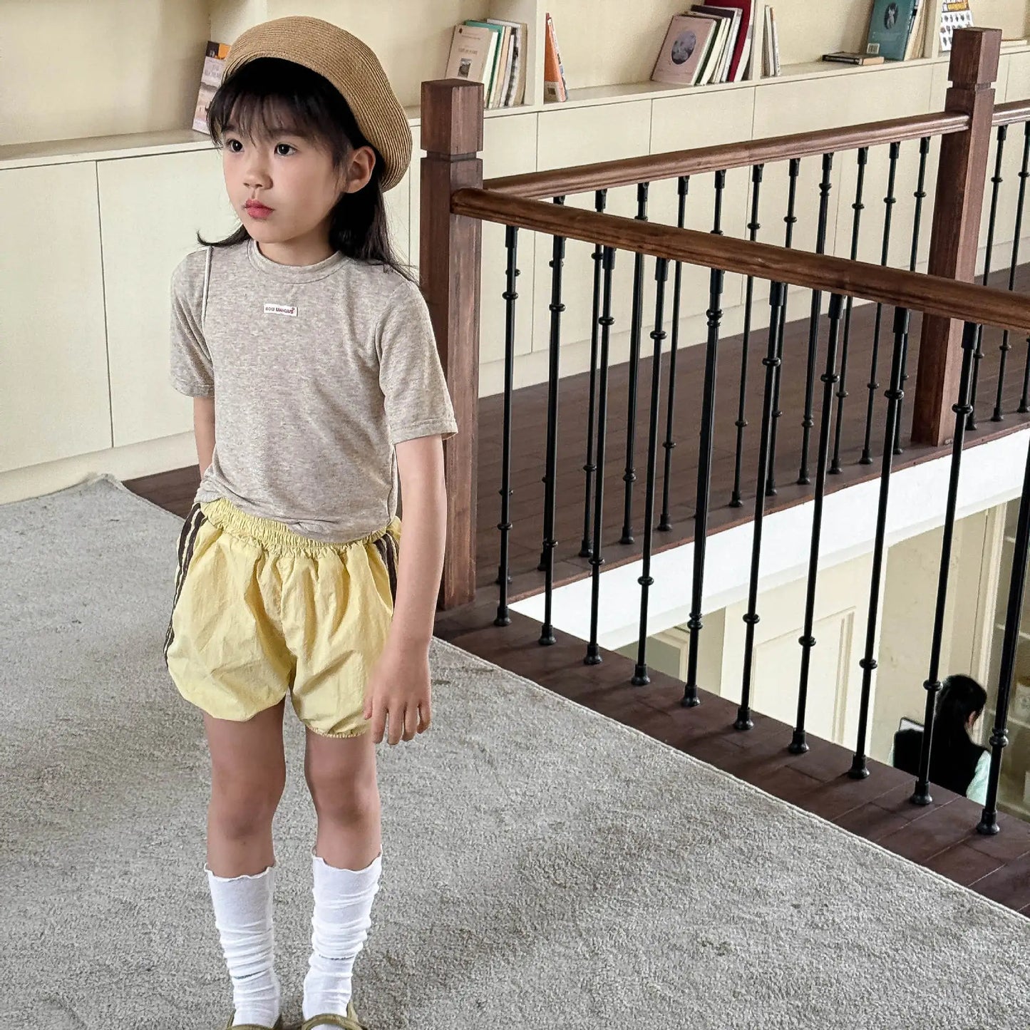 2025 Summer New Children Loose Shorts Girls Striped Shorts Cotton Breathable Boys Casual Pants Fashion Kids Clothes