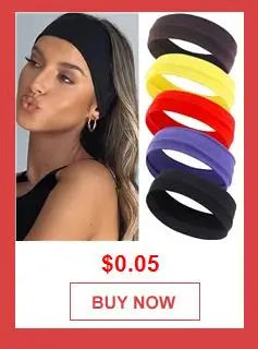 Summer Sports Headbands For Women Fitness Run Yoga Bandanas Solid Color Elastic Hair Bands Stretch Makeup Hair Accessories 2023