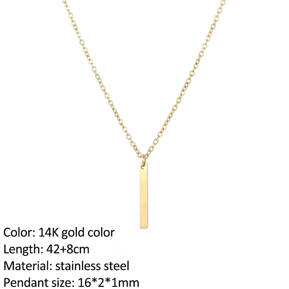 SUNIBI Fashion Stainless Steel Necklace for Woman Personality Infinity Cross Pendant Gold Color Necklaces on Neck Women Jewelry