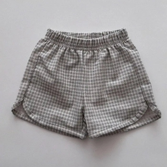 2025 Summer New Children Casual Shorts Cute Dot Plaid Floral Bow Girls Cotton Shorts Baby Boy Solid Shorts Fashion Kids Clothes