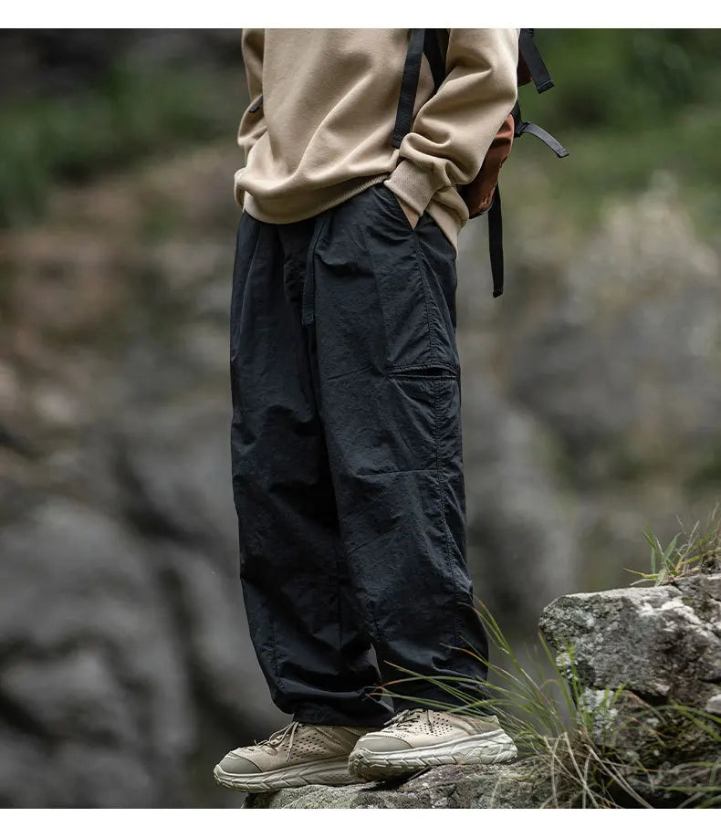 TFETTERS Autumn Cargo Pants Men 2025 100% Nylon Safari Style Solid Double Side Pockets Men Pants Outdoors Tourism Men Clothes