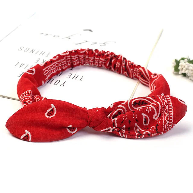 New Boho Women Soft Solid Print Headbands Vintage Cross Knot Elastic Hairbands Turban Bandanas Girls Hair Bands Hair Accessories