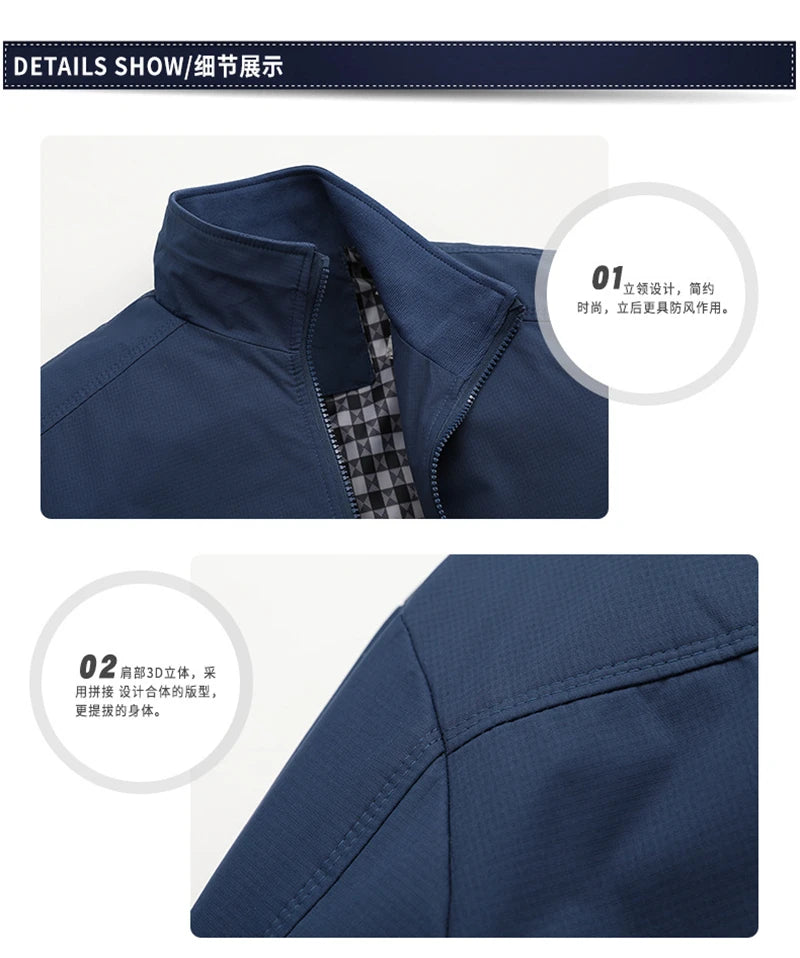 2024 Fashion Autumn Jackets Men Casual Solid Color Bomber Jacket Men New in Outwears Baseball Overcoat Clothing Men's Jacket 6XL