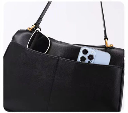 Woman Bags 2025 Luxury Brand Rodeo Spring Autumn Genuine Leather Women Totes Commute Gold Buckle Women Shoulder HandBags