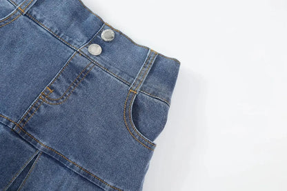 Baby Kids Denim Skirt Summer Fashion Casual All-match Blue A-line Skirt for Girls Elastic Waist Teen school Children Dance Skirt