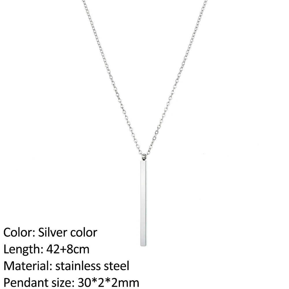 SUNIBI Fashion Stainless Steel Necklace for Woman Personality Infinity Cross Pendant Gold Color Necklaces on Neck Women Jewelry