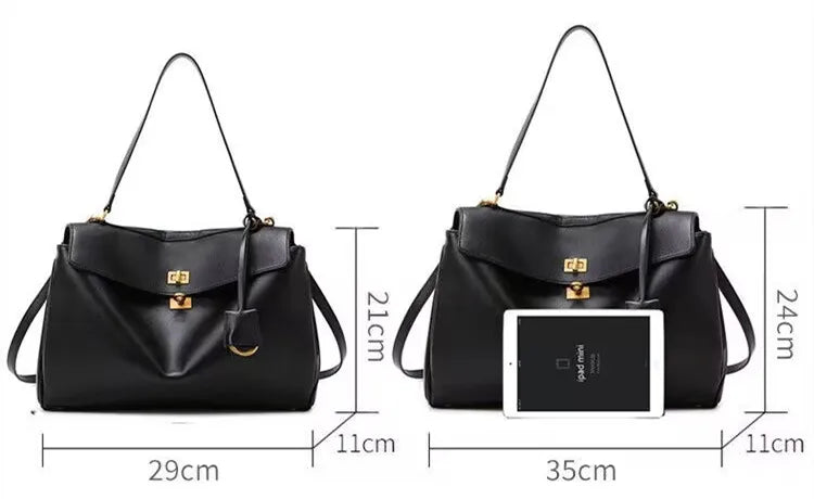 Woman Bags 2025 Luxury Brand Rodeo Spring Autumn Genuine Leather Women Totes Commute Gold Buckle Women Shoulder HandBags