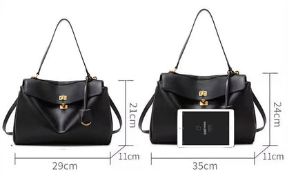 Woman Bags 2025 Luxury Brand Rodeo Spring Autumn Genuine Leather Women Totes Commute Gold Buckle Women Shoulder HandBags