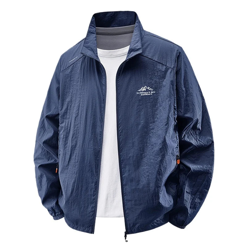 Summer Men's Sun Protection Casual Breathable Sports Windproof Water Resistant Ultrathin Jacket Outdoor Fishing Skin Clothing