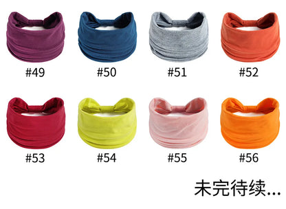 Bohemian European and American Sports Headband Women's Wide Yoga Elastic Running Hair Accessories Headwear
