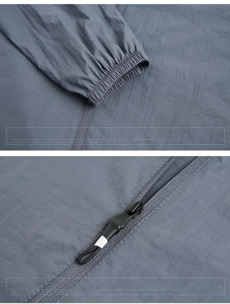 Summer Quick Drying Breathable Jacket Man Outdoor Ultra Thin Sunscreen Casual Skin Coats Fishing Climbing Hiking Anti UV Outwear