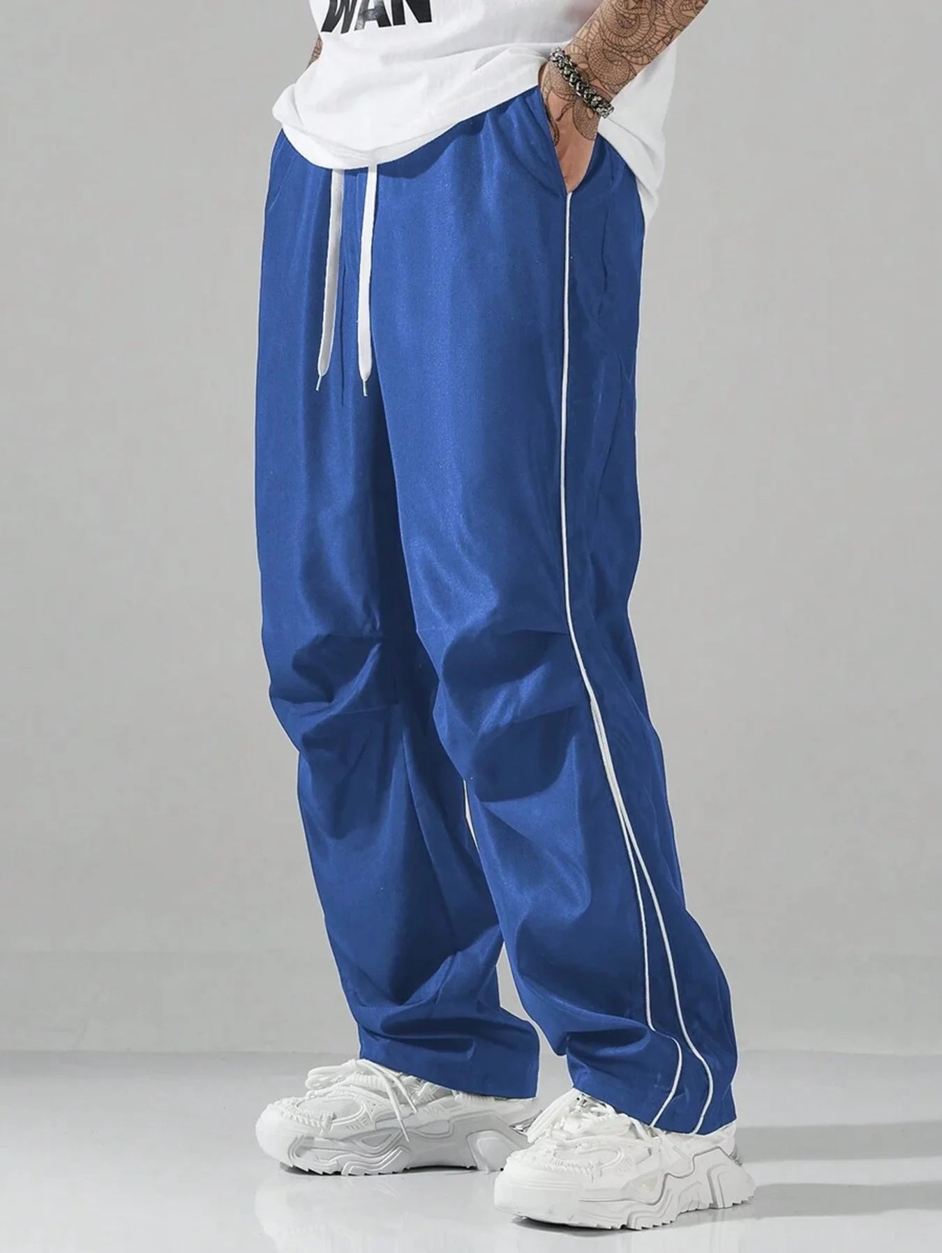 Men's High Street Workwear Outdoor Waterproof Assault Pants Sports Casual Pants Loose Straight Multi-pocket Breathable