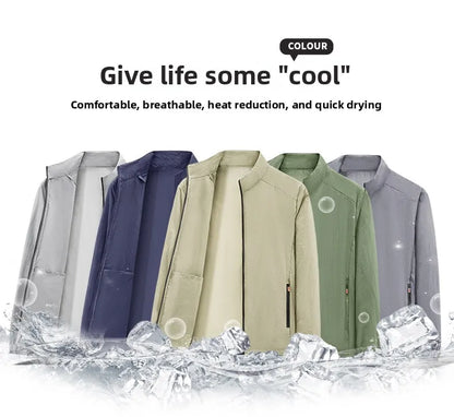 2025 sunscreen clothing men's summer jacket thin breathable fishing skin suit men's sunscreen clothing