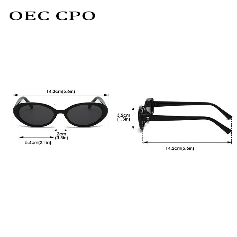 Retro Vintage Oval Sunglasses Woman 2024 Brand Designer Round Sun Glasses Men UV400 Punk Style Luxury Eyewear Female Oculus