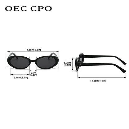Retro Vintage Oval Sunglasses Woman 2024 Brand Designer Round Sun Glasses Men UV400 Punk Style Luxury Eyewear Female Oculus