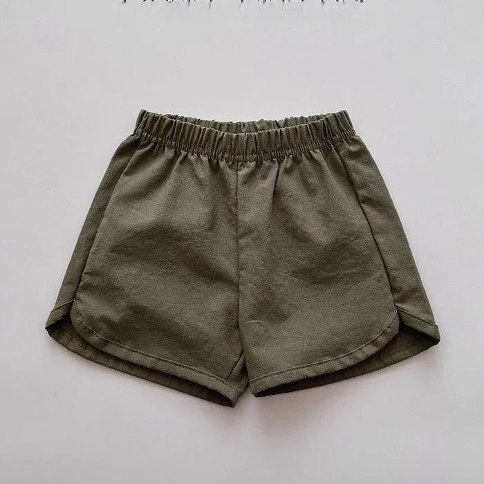 2025 Summer New Children Casual Shorts Cute Dot Plaid Floral Bow Girls Cotton Shorts Baby Boy Solid Shorts Fashion Kids Clothes