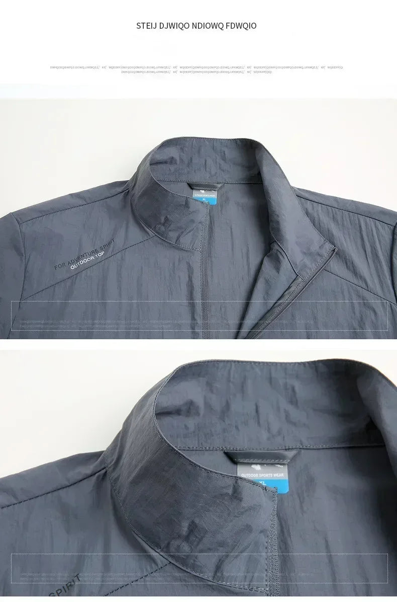 Summer Quick Drying Breathable Jacket Man Outdoor Ultra Thin Sunscreen Casual Skin Coats Fishing Climbing Hiking Anti UV Outwear