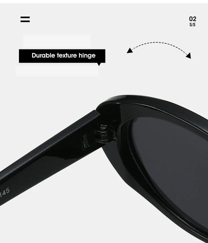 Retro Vintage Oval Sunglasses Woman 2024 Brand Designer Round Sun Glasses Men UV400 Punk Style Luxury Eyewear Female Oculus