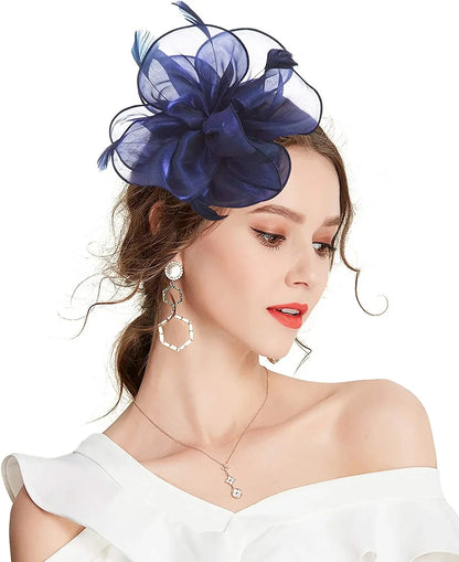 Facinators Hats for Women Headwear Cocktail Tea Party Kentucky Derby Hat Weeding Hair Accessories Feather Church Hairbands New