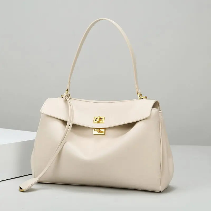 Woman Bags 2025 Luxury Brand Rodeo Spring Autumn Genuine Leather Women Totes Commute Gold Buckle Women Shoulder HandBags