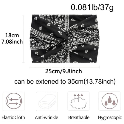 Boho Style Wide Headbands For Women Extra Large Turban Workout Headband Fashion Yoga Hair Bands Twisted Thick Hair Accessories