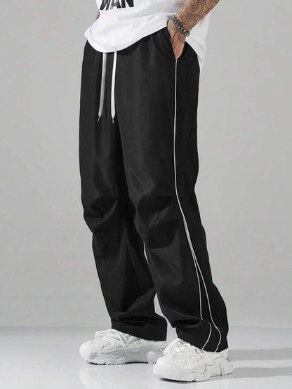 Men's High Street Workwear Outdoor Waterproof Assault Pants Sports Casual Pants Loose Straight Multi-pocket Breathable