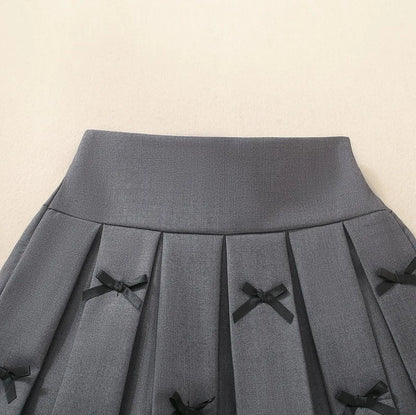 4918 Girls' Solid Color Pleated Skirt Autumn 2024 Little Girl's Skirt Korean Children's College Style Skirt