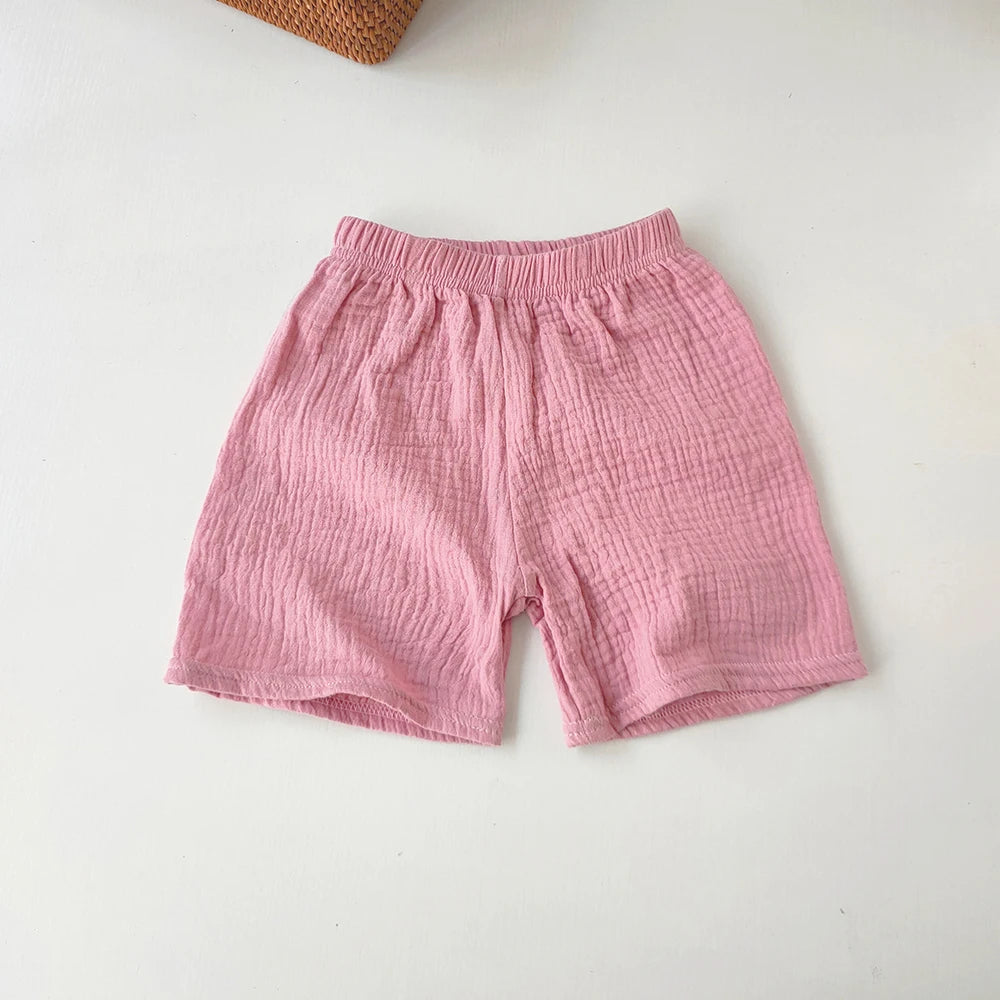Children's Clothing Baby Girls Boys Cotton Yarn Short Pants Summer Kids Girls Soft Breathable Five-point Pants For Girl Shorts