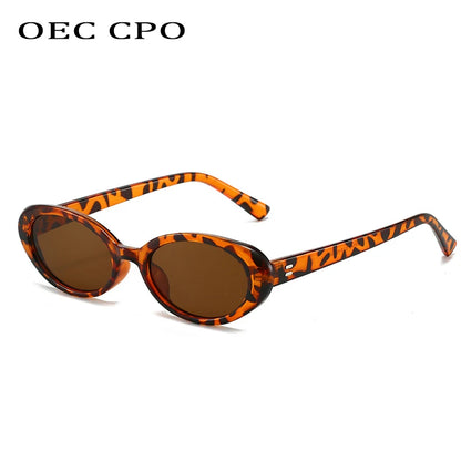 Retro Vintage Oval Sunglasses Woman 2024 Brand Designer Round Sun Glasses Men UV400 Punk Style Luxury Eyewear Female Oculus