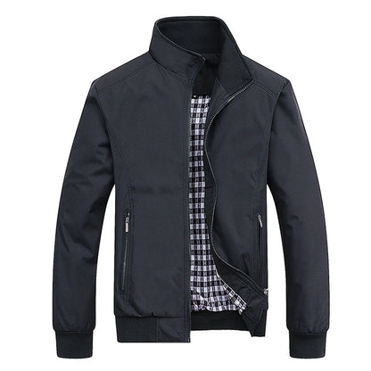 2024 Fashion Autumn Jackets Men Casual Solid Color Bomber Jacket Men New in Outwears Baseball Overcoat Clothing Men's Jacket 6XL