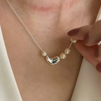2025 New Women's Pearl Necklace Kpop Gold Color Beads Pendant Necklaces Goth Double Layer Chain Choker for Women Fashion Jewelry